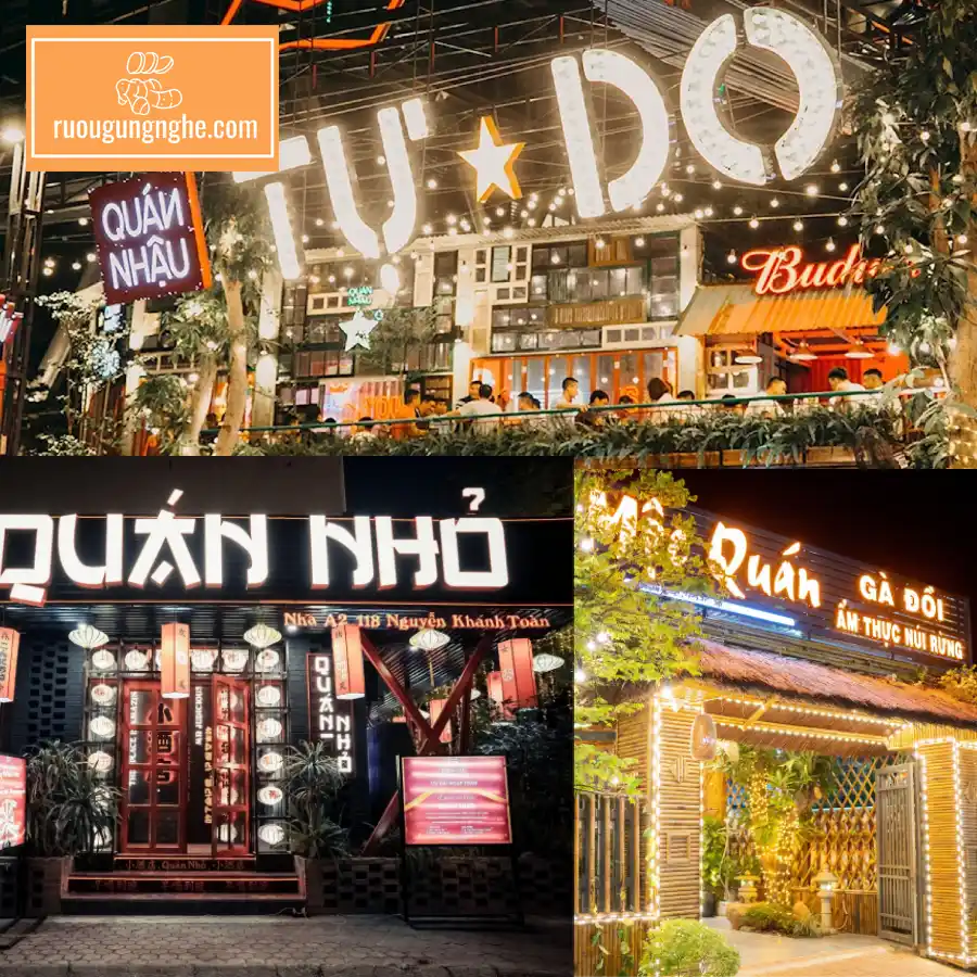 Vị trí và không gian quán ăn nhậu ngon ở Hà Nội